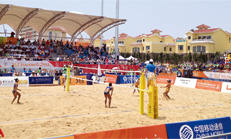 Beach volleyball equipment supplier for the 2012 Asian Beach Games in Haiyang